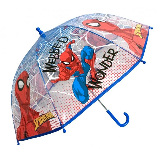 Ομπρέλα βροχής παιδική μονοκόμματη απλή 45cm, SPIDERMAN ΟΜΠΡΕΛΕΣ ΒΡΟΧΗΣ