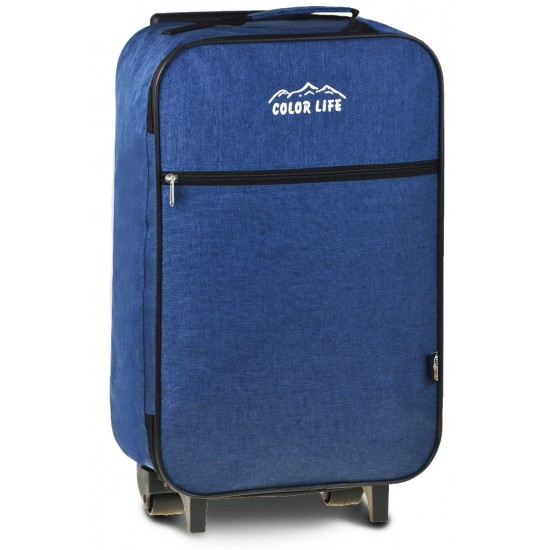 Βαλίτσα καμπίνας αναδιπλούμενη 53x30x16cm, COLORLIFE μπλε Νο 18696 ΒΑΛΙΤΣΕΣ - ΤΣΑΝΤΕΣ - ΣΑΚΒΟΥΑΓΙΑΖ