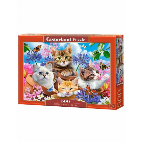 Castorland Kittens With Flowers παζλ 500 κομματια B-53513 ΠΑΙΔΙΚΑ PUZZLES