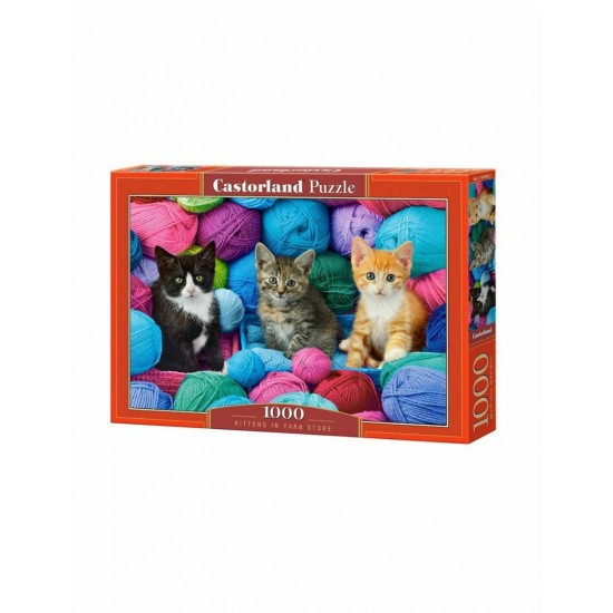 Castorland Kittens in Yarn Store παζλ 1000 κομματια C-104796 PUZZLES ΕΝΗΛΙΚΩΝ