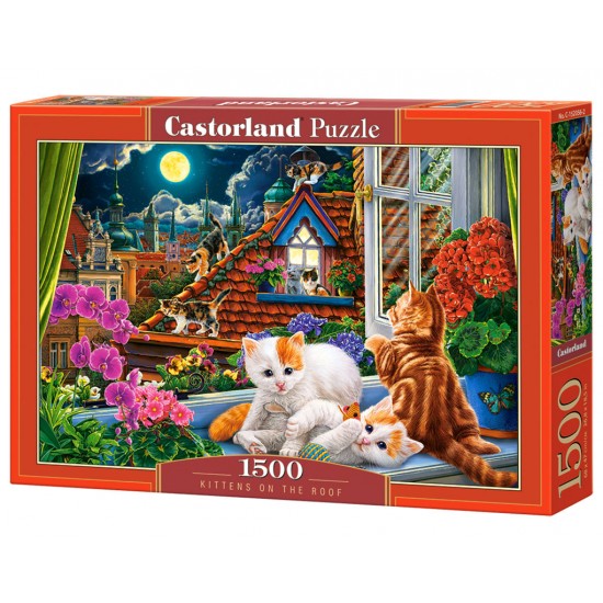 Castorland Kittens on the roof παζλ 1500 κομματια C-152056 PUZZLES ΕΝΗΛΙΚΩΝ