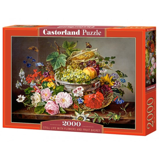 Castorland Still Life with Flowers and Fruit Basket παζλ 2000 κομματια C-200658 PUZZLES ΕΝΗΛΙΚΩΝ