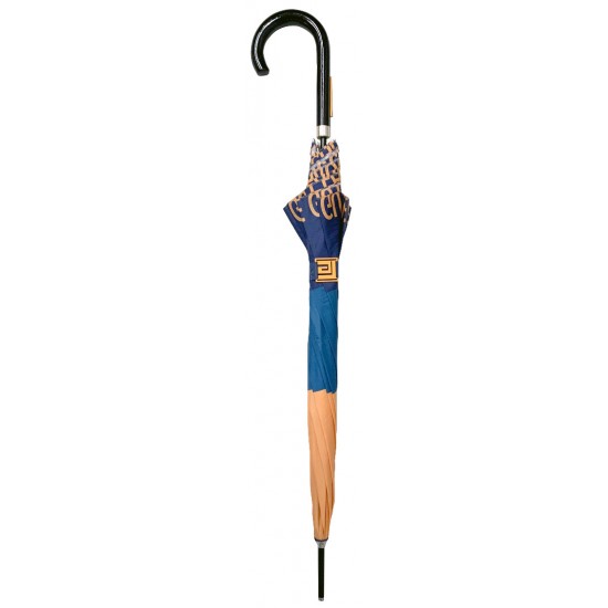 Ομπρέλα μπαστούνι αυτόματη 58.5cm, μπλε-κιτρινο, GUY LAROCHE ΟΜΠΡΕΛΕΣ ΒΡΟΧΗΣ