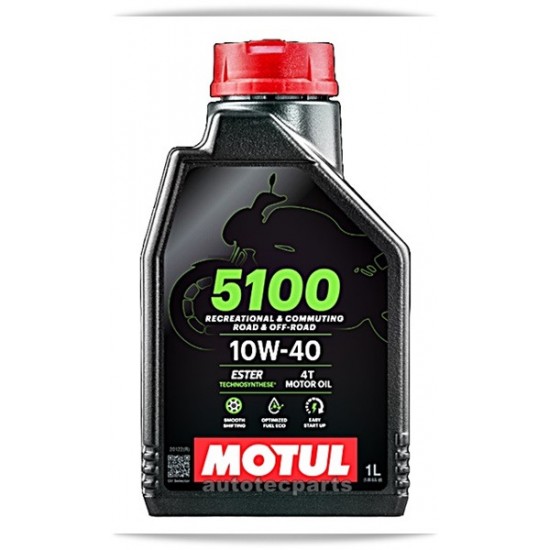 MOTUL 5100 4T 10W-40 ( RECREATIONAL & COMMUTING ROAD & OFF - ROAD) 1L