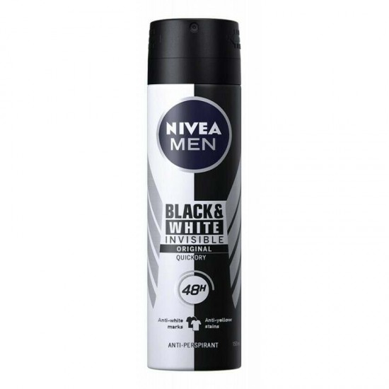 Nivea Men Invisible for Black & White Anti-perspirant Αποσμητικό 48h σε Spray 150ml ΑΠΟΣΜΗΤΙΚΑ