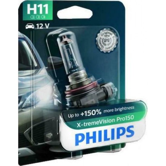 PHILIPS ΛΑΜΠΕΣ 12V H11 X-tremeVision PRO PHILIPS