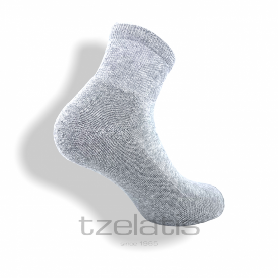 Κάλτσες (90%βαμβάκι πενιέ, με πετσετέ πλέξη στο πέλμα) Γκρι Ελληνικής κατασκευής  ΚΑΛΤΣΕΣ