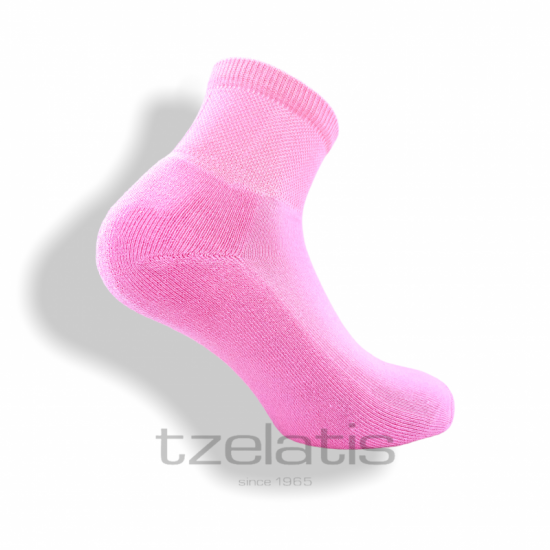 Κάλτσες (90%βαμβάκι πενιέ, με πετσετέ πλέξη στο πέλμα) Ροζ Ελληνικής κατασκευής  ΚΑΛΤΣΕΣ