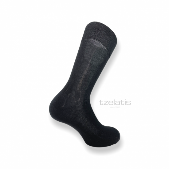 Κάλτσες πολυτελείας (75% μαλλί ποικιλίας merino – 25% μετάξι) Ελληνικής Κατασκευής Μαυρο  ΚΑΛΤΣΕΣ