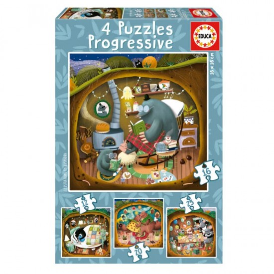 Puzzles Progressive Εduca Forest tales 12+16+20+25  ΠΑΙΔΙΚΑ PUZZLES
