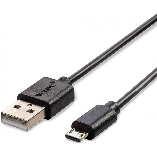 V-TAC Regular micro USB μαύρο 1m (Pearl) VT-5301 ΚΟΜΠΡΕΣΕΡ - ΓΡΥΛΟΙ - ΙΜΑΝΤΕΣ - ΚΩΝΟΙ - ΚΑΛΩΔΙΑ ΑΥΤ...