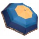 Ομπρέλα βροχής 3σπα΄στη αυτόματη 58.5cm, D-type, μπλε-πορτοκαλί, δερμάτινη λαβή, GUY LAROCHE