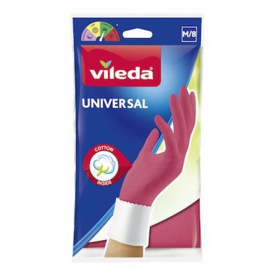Vileda Γάντια Καθαριότητας Universal Ροζ 2τμχ   ΓΑΝΤΙΑ