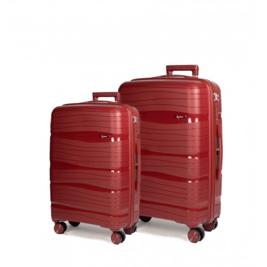 Βαλίτσα trolley Cardinal (PP) μεσαία/μεγάλη 2014/60/70 cm μπορντό Cardinalbags