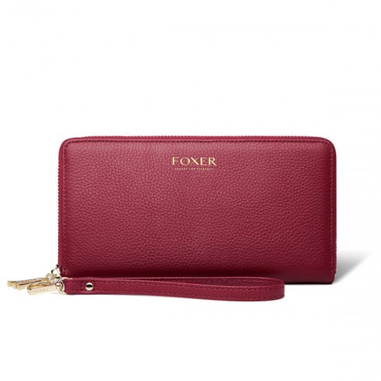 Γυναικείο δερμάτινο πορτοφόλι Foxer 256001F κόκκινο Cardinalbags