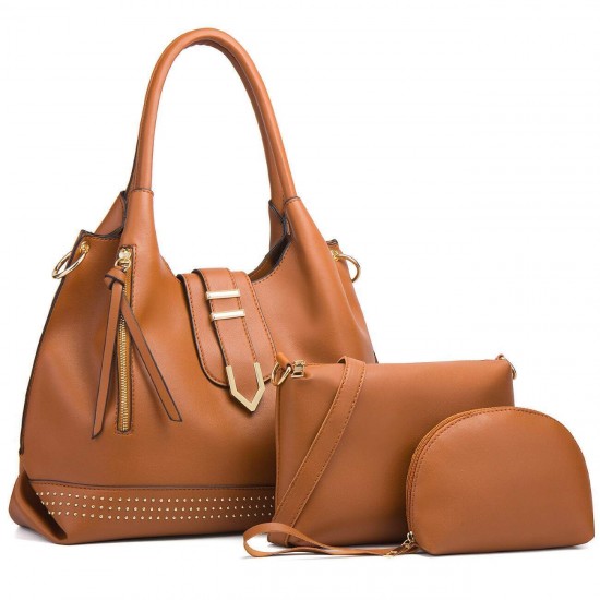 Γυναικείο σετ τσάντας χιαστί/ώμου/τσάντα χειρός Cardinal zm496 brown Cardinalbags