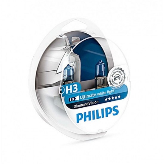 PHILIPS H3 12V 55W DIAMOND VISION 5000k 12336DVS2 PHILIPS