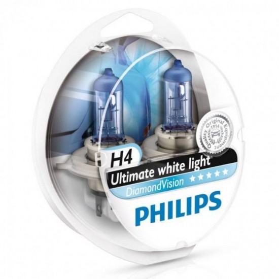 PHILIPS H4 12V 55W DIAMOND VISION 5000k – 12342DVS2 ΛΑΜΠΕΣ ΑΥΤ/ΤΟΥ