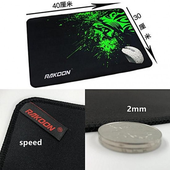 Green Print Large Gaming Mouse Pad RAKOON MP003 SIZE M MOUSE ΑΣΥΡ/ΤΟ - MOUSE PAD