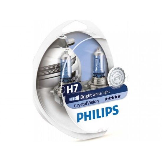 PHILIPS H7 CRYSTAL VISION 4300K 12V 55W 12972CVSM PHILIPS