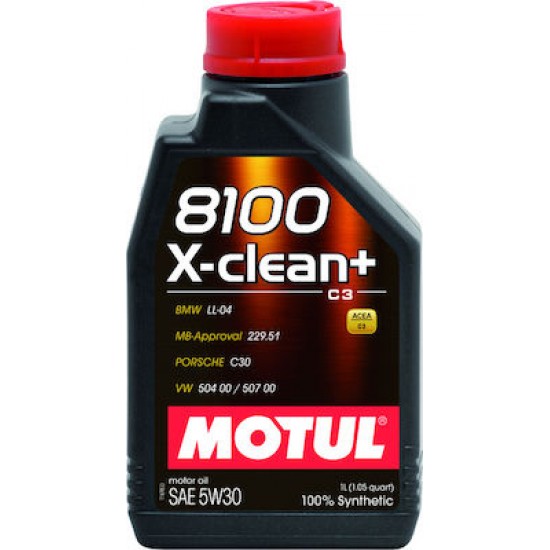 MOTUL 8100 X-CLEAN+ C3 5W30 1LT ΛΙΠΑΝΤΙΚΑ
