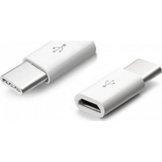 Αντάπτορας Micro USB σε USB Type C λευκός V-TAC 8472 ΕΙΔΗ ΚΙΝ. ΤΗΛ/ΝΙΑΣ