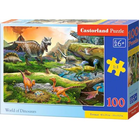 Puzzle Castorland 100τεμ. World of Dinosaurs B-111084 ΠΑΙΧΝΙΔΙΑ