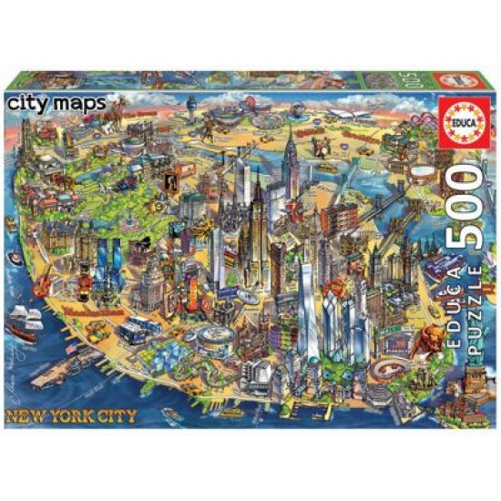 Puzzle Educa 500 New York City Map 18453 ΠΑΙΧΝΙΔΙΑ