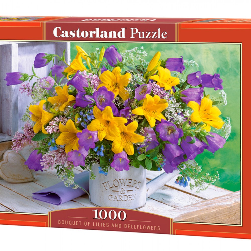 Bouquet Of Lilies and bellflowe puzzle 1000 pièces-Neuf Castorland c-104642-2 