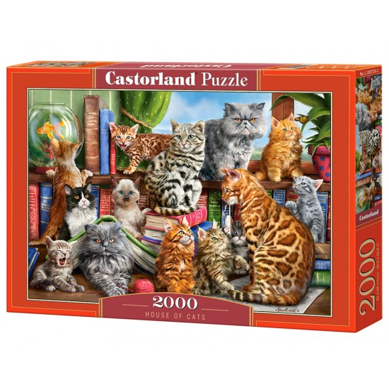 PUZZLE CASTORLAND 2000 HOUSE OF CATS C-200726 ΠΑΙΧΝΙΔΙΑ
