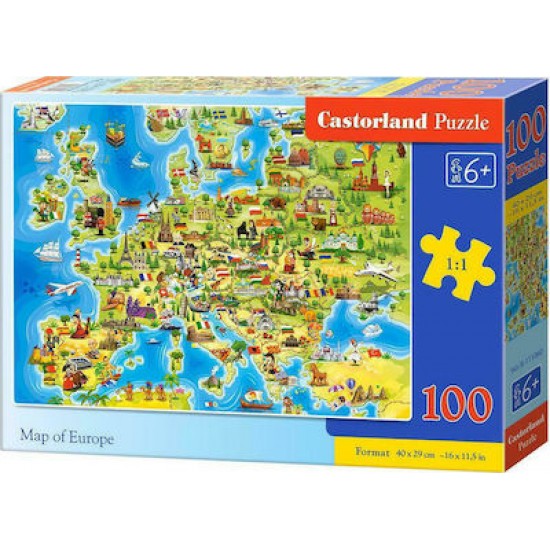 PUZZLE CASTORLAND 100 MAP OF EUROPE B-111060 ΠΑΙΧΝΙΔΙΑ