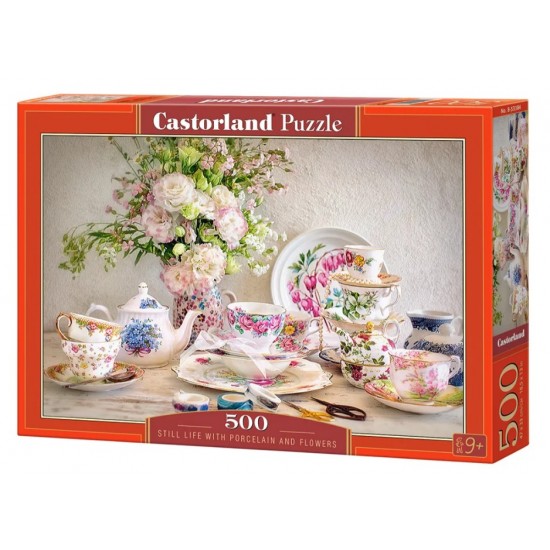 PUZZLE CASTORLAND 500 Still Life With Porcelain And Flowers B-53384 ΠΑΙΧΝΙΔΙΑ