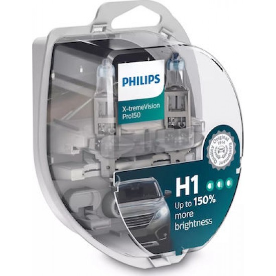 PHILIPS H1 X-TREME VISION 150% 12258XVPS2 ΛΑΜΠΕΣ ΑΥΤ/ΤΟΥ