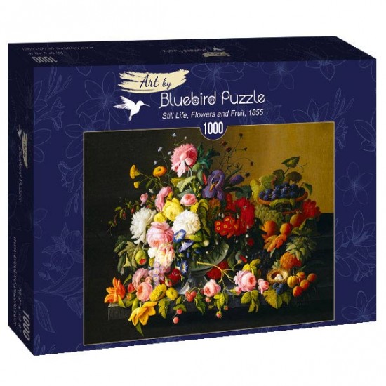 Puzzle  Bluebird 1000 Severin Roesen - Still Life, Flowers and Fruit, 1855 60030 ΠΑΙΧΝΙΔΙΑ