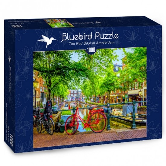 Puzzle Bluebird 1000 The Red Bike in Amsterdam 70211 ΠΑΙΧΝΙΔΙΑ
