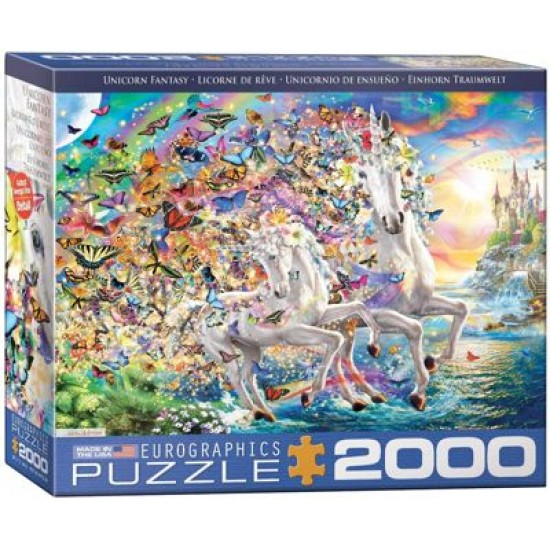 PUZZLE Eurographics Jigsaw 2000 Unicorn Fantasy 8220-5551  ΠΑΙΧΝΙΔΙΑ