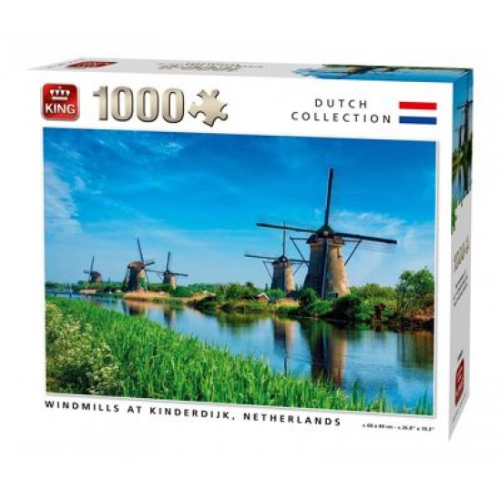 PUZZLE King International 1000 Windmills Kinderdijk Netherlands 55885 ΠΑΙΧΝΙΔΙΑ