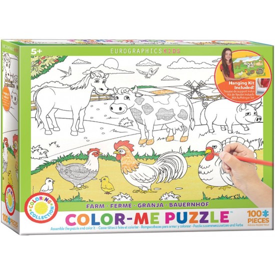 PUZZLE Eurographics Jigsaw 100 Color Me - Farm 6111-0893 ΠΑΙΧΝΙΔΙΑ