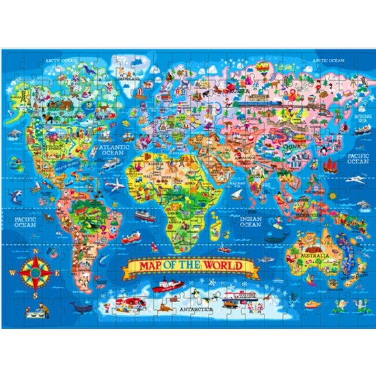 PUZZLE 200PCS MAP OF THE WORLD 18109-1 ΠΑΙΧΝΙΔΙΑ