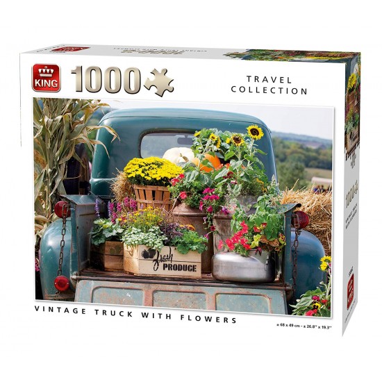 PUZZLE King International 1000 Vintage Truck with Flowers 55862 ΠΑΙΧΝΙΔΙΑ