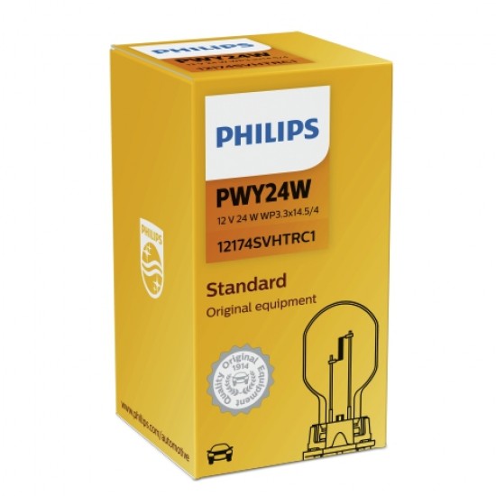 PHILIPS ΛΑΜΠΕΣ 12V PWY24W HiPerVision PHILIPS
