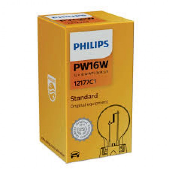 PHILIPS ΛΑΜΠΕΣ 12V PW16W HiPerVision PHILIPS