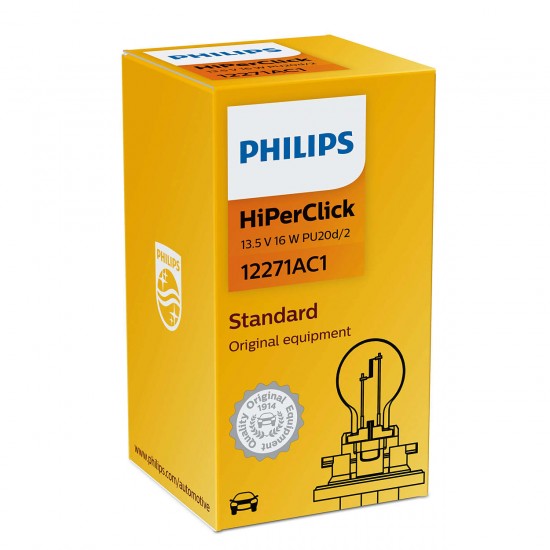 PHILIPS ΛΑΜΠΕΣ 12V PCY16W HiPerVision PHILIPS