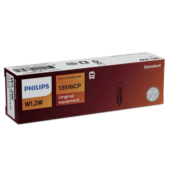 PHILIPS ΛΑΜΠΕΣ 24V 1.2W WB T5(10TEM) PHILIPS