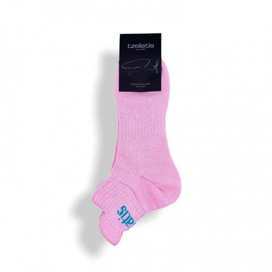 Kάλτσες Ελληνικής Παραγωγής Ημίκοντες «πετσετέ» αθλητικές κάλτσες Ροζ (με επιπλέον ενίσχυση στον αχίλλειο τένοντα) ΚΑΛΤΣΕΣ
