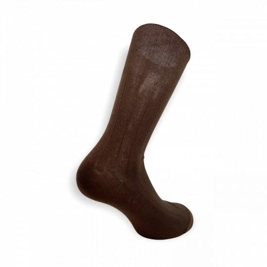Κάλτσες Χωρίς Λάστιχο Βαμβακερές “μερσεριζέ” (90% βαμβακερό “μερσεριζέ” – 10% Dr ενίσχυση) Καφέ ΚΑΛΤΣΕΣ