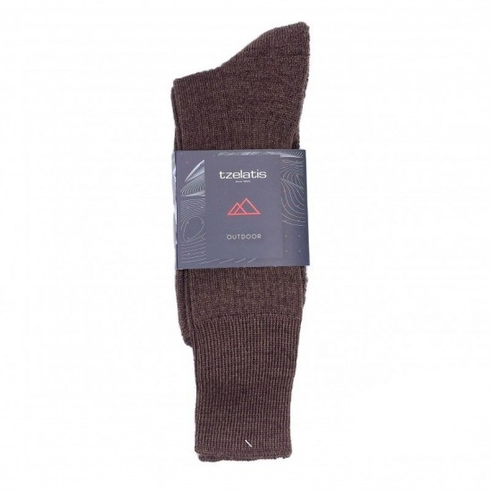 Κάλτσες Outdoor Ελληνικής Κατασκευής Kαφέ Μάλλινες merino (50% μαλλί merino – 50% ακρυλικό) 699BROWN ΚΑΛΤΣΕΣ