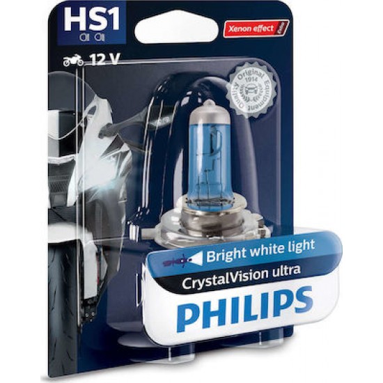 PHILIPS ΛΑΜΠΕΣ 12V HS1 MOTO Crystal Vision PHILIPS