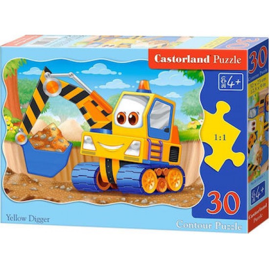 PUZZLE CASTORLAND 30 Yellow Digger B-03464 PUZZLES
