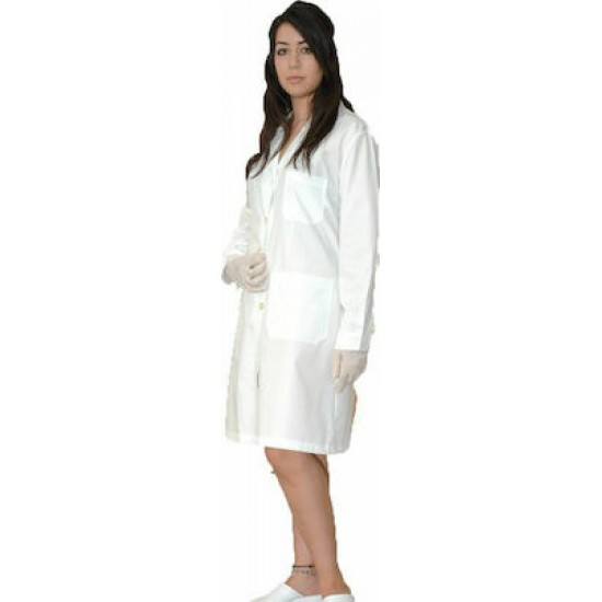 Ergo Ιατρική Ρόμπα Ρόμπα Εργασίας Ergoline για Γυναίκες σε Λευκό Χρώμα 5261-040 ΦΟΡΜΕΣ ΕΡΓΑΣΙΑΣ